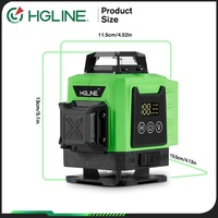 Niveaux laser rotatifs HGLINE 16 lignes 4D IP54 4.7V 3000mah Niveau laser avec affichage numérique 360 horizontal rechargeable