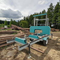 VOLNOS Scie à bois diesel Scie à bois industrielle portable à bande Machines à couper les rondins Scierie hydraulique pour bois