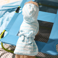 Toalla de Baño Superabsorbente de Secado Rápido para Mascotas, Toalla Refrescante con Diseño de Rayas Suaves para Perros y Gatos