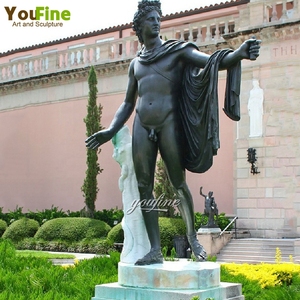 YOUFINE Statue de jardin classique grandeur nature en bronze grec de l'<span class=keywords><strong>Apollon</strong></span> - Product Image 4