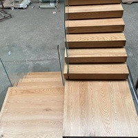 VIKO 2022 Maison d'intérieur moderne Escalier suspendu en chêne Escaliers flottants Chêne blanc
