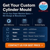 Lame de moule cylindrique pour machine à papier, entièrement en acier inoxydable 304, lame enroulée, lame séquentielle inclinée, usine OEM