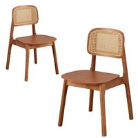 Chaise de salle à manger en rotin de luxe, style nordique minimaliste moderne, dossier en bois massif, chaise durable pour salon, restaurant, cuisine