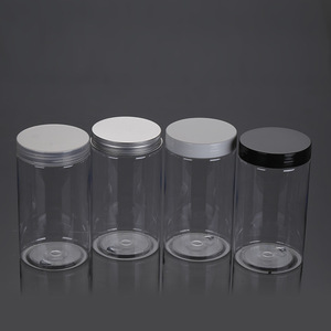 <b>Plastic</b> <b>Jars</b> 300ML 400ML 500ML Wide Mouth Cylinder Pet Bottle For Beverage Packaging - Product Image 2
