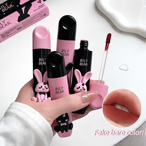BILY BEAR - Lápiz Labial Mate en Forma de Conejo, 6 Tonos, Suave y Cremoso, No Reseca, Maquillaje Labial Coreano para Chicas, Venta al Por Mayor Personalizada - Product Image 1
