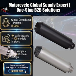 Nuevo Silenciador de Escape Universal de Acero Inoxidable de 51MM para Motocicleta, Compatible con GSXR150 R25 G310GS <span class=keywords><strong>AEROX</strong></span> 250SR NK450 Z500 - Product Image 1