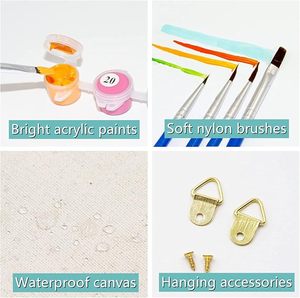 Pintura al Óleo sobre Lienzo de Paisaje Romántico de Dibujos Animados, Moderna y Ecológica, por Números, Arte de Pared para Decoración del Hogar - Product Image 6