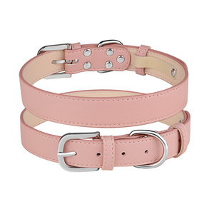 Adjustable PU Leather Pet <b>Collar</b> for Dogs and Cats, Soft and Durable Neck Strap with <b>Metal</b> Buckle, Comfortable Accessory - Product Image 5