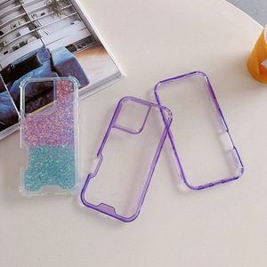 Funda de Teléfono Personalizada OEM con Colores Degradados y Brillantes para iPhone 15 Pro <span class=keywords><strong>Max</strong></span> 16 17 <span class=keywords><strong>Air</strong></span> Xs <span class=keywords><strong>Max</strong></span> 12, Fundas de Teléfono con Purpurina 3 en 1 - Product Image 4