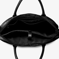 Sacoche pour homme en PU imperméable, 15,6 pouces, grande capacité, motif galet, bandoulière portable, plusieurs compartiments pour ordinateur portable