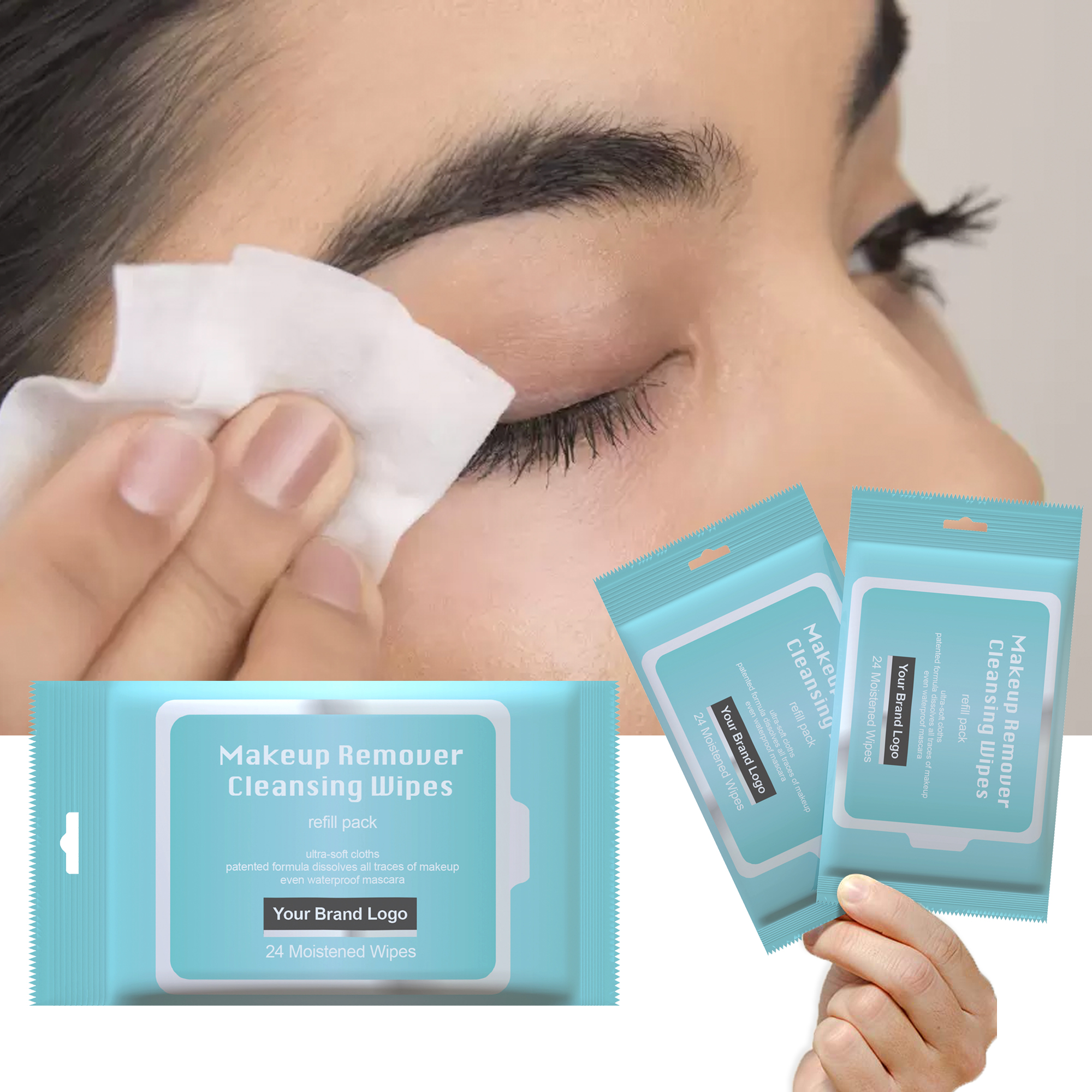 Nicotinamide Organic exfoliating makeup remover wipes makeup remover wipes with logo facial cleansing wipes for face refreshing