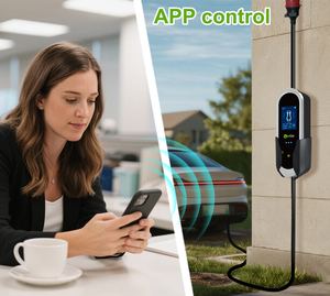 Borne de <span class=keywords><strong>Recharge</strong></span> Portable pour Véhicules Électriques avec Grand Écran et Application, 7kW 11kW 22kW Type 1 Type 2 GBT, 16A 32A Monophasé / Triphasé, WiFi et Application - Product Image 3