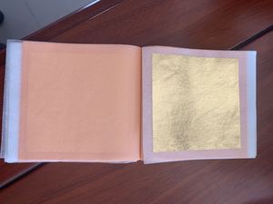 Desde 1996 fabricante de transferencia de oro de hoja de 23,75 K 22K 18K 12K tamaño 8X8CM 25 leaevs por folleto para dorado y decoración - Product Image 2
