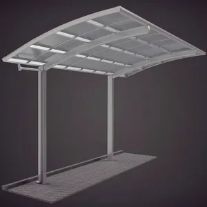 Tijdelijke Carports Met Polycarbonaat Dak Carport Aluminium Auto Werpen Onderdak Yard Residentiële Enkele