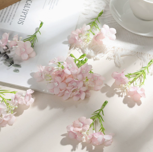 Petite fleur artificielle DIY pour pince à cheveux, accessoire capillaire en hydrangée, fausse fleur, petit bouquet, fleurs style forêt - Product Image 2