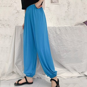Nouveauté Été 2026 – <span class=keywords><strong>Pantalon</strong></span> de jogging ultra-fin en soie glacée pour femme, coupe ample, style sarouel, taille haute, anti-moustiques, décontracté - Product Image 3