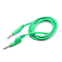 Adaptor Obd mobil 1M dapat ditumpuk 4mm ganda steker pisang ke pisang Multimeter uji memimpin kabel Kit 1000V/10A 5 warna klip Alligator