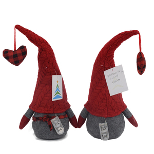Gnomes de Noël LED 2026 <span class=keywords><strong>Mr</strong></span> & Mrs faits à la main, décoration de Noël et de la Saint-Valentin, nez lumineux rouge, tricotés, avec cœur - Product Image 6