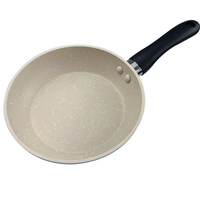 Poêle à frire antiadhésive en aluminium, poêle à sauter 16/18 cm, style américain, poignée en bakélite pour cuisinière à gaz et à induction