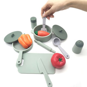 Nuovo Set Giocattolo da Cucina per Bambini, Gioco di Ruolo <span class=keywords><strong>Chef</strong></span>, Set di Utensili da Cucina in Silicone per l'Apprendimento dei Bambini - Product Image 2