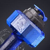 PINJIAN Bouteille d'eau en forme d'haltère, grande taille, pour la maison et le sport, modèle amélioré |   Grande capacité sans BPA