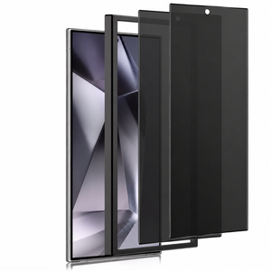 ฟิล์มกันรอยแบบป้องกันการมองเห็น สำหรับ Samsung S24 Ultra แพ็ค 2 ชิ้น ความแข็ง 9H กระจกนิรภัยแบบกันสายลับ พร้อมกรอบจัดตำแหน่ง ป้องกันฟองอากาศ - Product Image 1