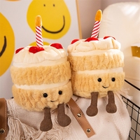 Nouveautés Décoration d'intérieur Cadeaux d'anniversaire de Noël Jouets en peluche gâteau mignons et doux
