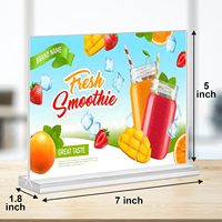 Lot de 10 porte-affiches en acrylique 5x7 présentoir double face transparent pour tableau menu porte-papier signe pour présentoirs