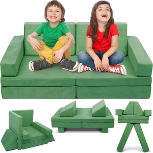 Canapé modulaire en blocs de construction pour enfants, combinaison château de jeu, haute résilience, compressible, pour enfants de 3 ans et plus - Product Image 5