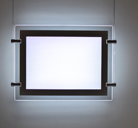 Boîte lumineuse suspendue en acrylique LED pour affichage de signalétique