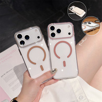 Étui de téléphone portable de luxe en PU pour Apple 17promax, pour iPhone16plus Simple15/14, résistant aux chutes, haute perméabilité, absorption magnétique