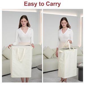 Collapsible <b>Slim</b> Laundry Basket Narrow Laundry Hamper with Handles Dirty Clothes Hamper Tall Laundry Bin for Laundry Room - Product Image 4
