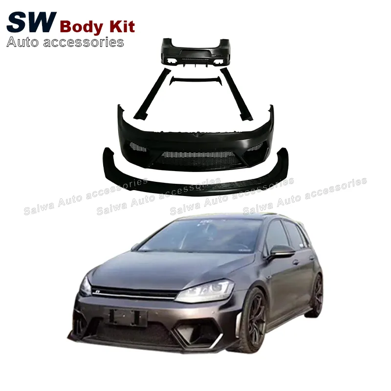 Kit de carrocería estilo AC para Volkswagen Golf 7 MK7 GTI, juego de modificación de rendimiento, parachoques delantero, piezas de coche, alta calidad