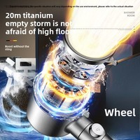 Robinet de douche haute pression à économie d'eau de haute qualité, filtre de pomme de douche plaqué, accessoires de salle de bain pour cuisine, salle de sport, toilettes