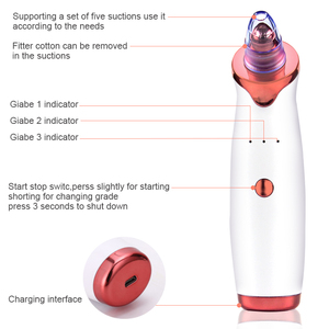 Aspirateur nasal rechargeable portable pour éliminer les points noirs, 3 niveaux d'intensité, 2,5 heures d'autonomie, produit intelligent pour la maison, nettoyeur de pores - Product Image 3