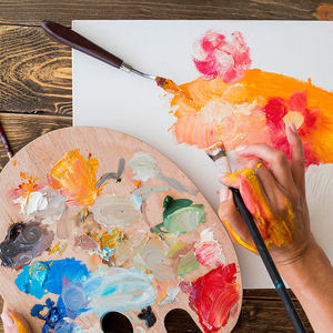 Set Artistico Phoenix con Scatola in Legno, Pennelli, Coltello per Pittura, Tavolozza e Colori per Pittura a Olio - Product Image 5