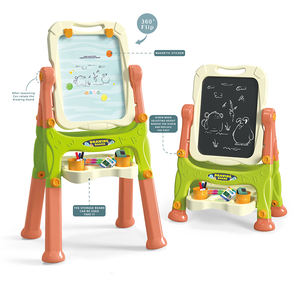 双面磁性塑料画板，适合 3 岁以上儿童 - 教育性涂鸦书写和艺术画架玩具，经 ASTM 认证 - Product Image 1