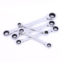 Kunci Pas Ratchet Multifungsi Industri Metrik Dua Fungsi Baja Vanadium Torx Cepat Kepala Ganda Dua Arah Empat-dalam-satu