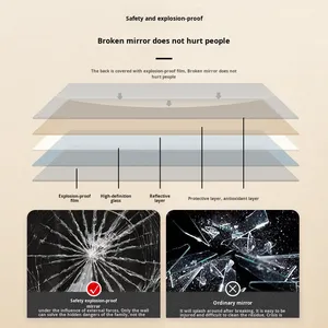 Cao cấp mặc quần áo Gương đơn giản Internet người nổi tiếng phong cách Ins full-length treo tường gương để sử dụng nhà cho nữ ký túc xá - Product Image 3
