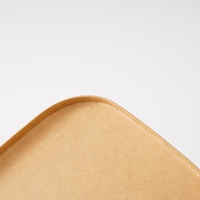 Boîte alimentaire jetable en papier kraft carrée arrondie, prête à l'emploi, anti-fuite, pour usage industriel, petit restaurant du Shandong