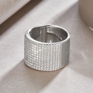 Zanlong 13845 VVS Moissanite 18K witgouden vergulde 11-rijige halve eternity ring 925 zilver ijsdiamant voor heren en dames - Product Image 6