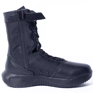 Botas de combate TSB23 BAT Coffee Brown Classic, superligeras, de cuero vacuno tipo gamuza, transpirables, para verano, con cremallera lateral, de movimiento rápido. - Product Image 3