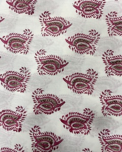 Block Print Cotton Voile Soft Light <b>Weight</b> Running Summer Dressmaking Kimono Shirt Making Fabric By The Yard - Product Image 4