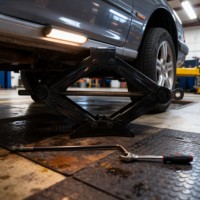 Cric à ciseaux facile à transporter avec une poignée pratique en acier au carbone solide pour la portabilité du cric de voiture