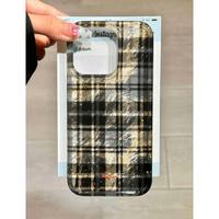 Coque de téléphone brillante à motif vague rose et grille laser pour iPhone 16 13 14 18 Pro Max, motif glacier, coque arrière scintillante