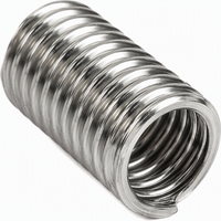 Inserto de Rosca de Acero Inoxidable de Alta Resistencia, Métrico M6 2D, para Reparación de Roscas Desgastadas Industriales, Superficie Brillante, Mecanizado por Torneado