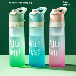 Botella de agua con pulverizador de 650ml, taza de agua para deportes al aire libre, botella con pulverizador de gran capacidad, botellas de viaje sin BPA - Product Image 2