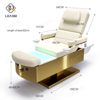 Fauteuil de Lavage Multifonctionnel Électrique pour Salon, avec Dossier Inclinable, Repose-Tête et Pieds, Idéal pour Soins de Tête, Spa et Pédicure