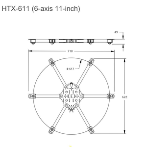 โดรน HTX611 แบบพกพาสะดวก 6 แกน ขนาด 11 นิ้ว สำหรับการเกษตร พร้อมรีโมทคอนโทรล มอเตอร์สำหรับเด็กผู้ชาย - Product Image 5