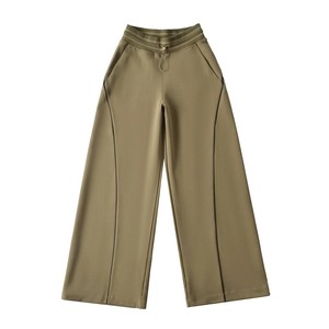 Pantalon large uni personnalisé avec logo pour <span class=keywords><strong>femme</strong></span>, décontracté, taille haute, pour le sport et le yoga, Sehe Fashion - Product Image 4
